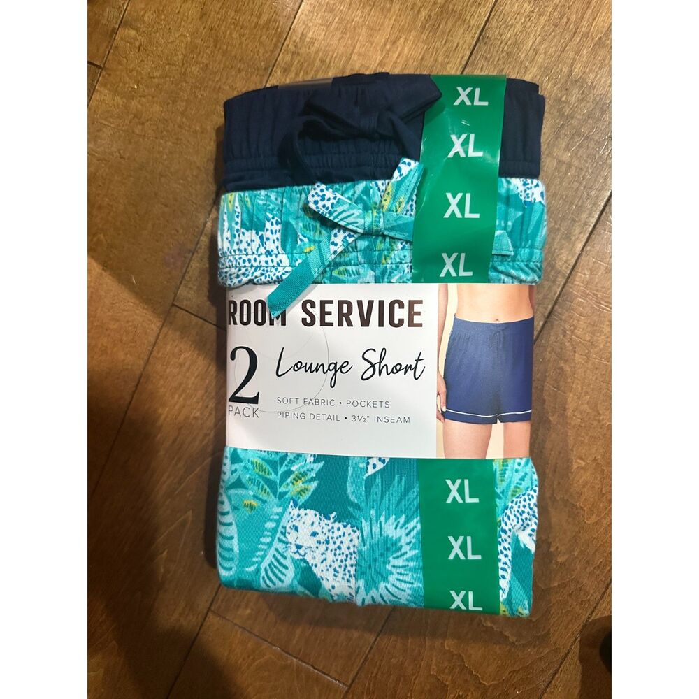 NWT Room Service Women's Lounge Short, 2-pack